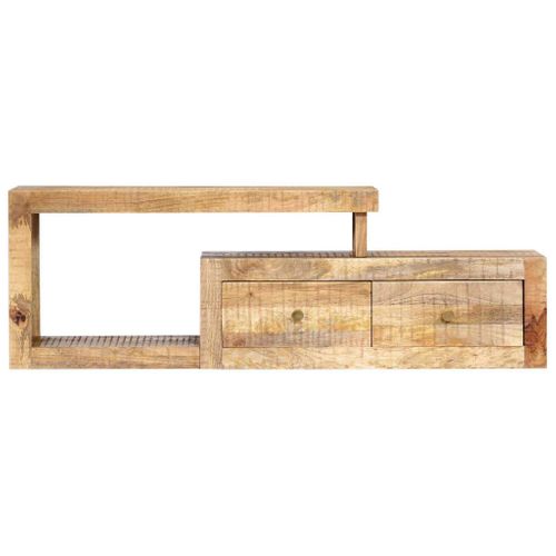 Meuble Télé Buffet TV Télévision Design Pratique 120 Cm Bois Massif De Manguier 25022