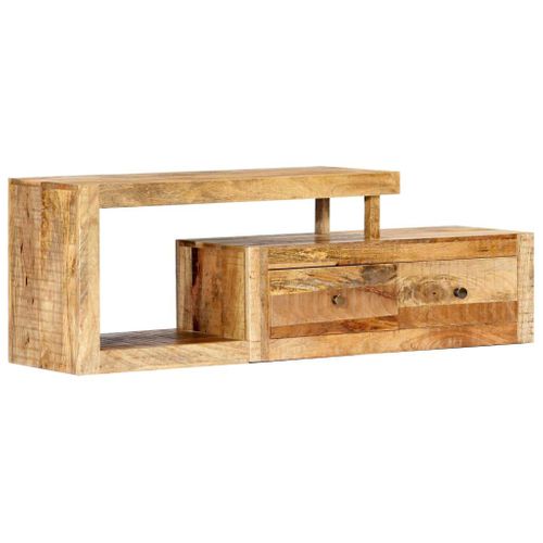 Meuble Télé Buffet TV Télévision Design Pratique 120 Cm Bois Massif De Manguier 25022