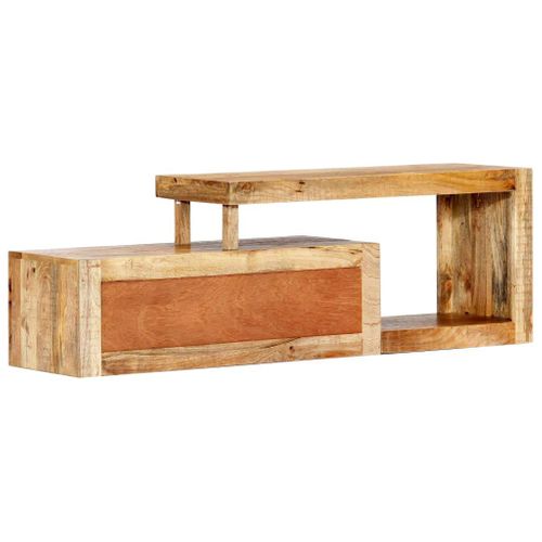 Meuble Télé Buffet TV Télévision Design Pratique 120 Cm Bois Massif De Manguier 25022