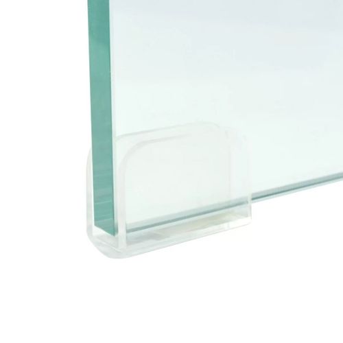 Meuble Télé Buffet TV Télévision Design Pratique Pour Moniteur 100 Cm Verre Transparent 2502040