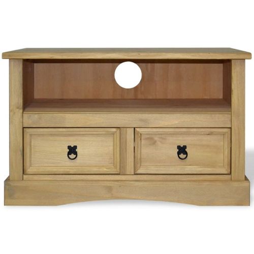 Meuble Télé Buffet TV Télévision Design Pratique Pin Mexicain Gamme Corona 91 Cm 2502