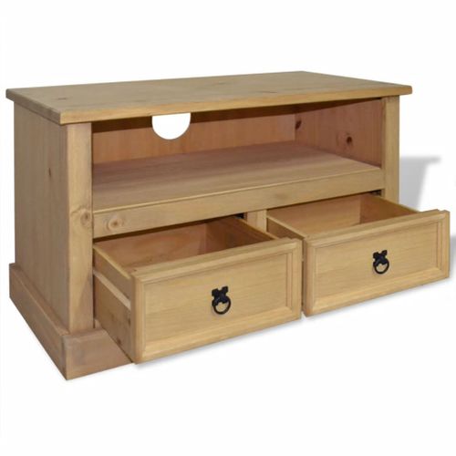 Meuble Télé Buffet TV Télévision Design Pratique Pin Mexicain Gamme Corona 91 Cm 2502