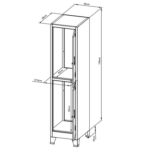 Casier De Bureau Armoire Meuble De Rangement Pour Bureau Atelier Chambre Acier Métallique