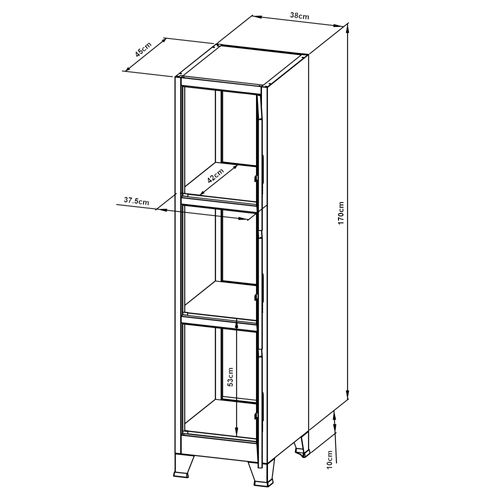 Casier De Bureau Armoire Meuble De Rangement Pour Bureau Atelier Chambre Acier Métallique