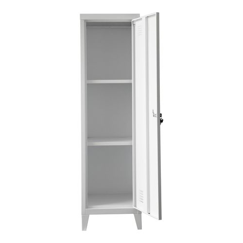 Armoire à Casier Métallique Vérouillable 137 X 38 X 38 Cm Blanc 03_0006360