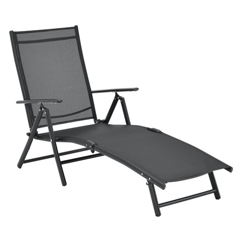Transat Bain De Soleil Inclinable 160° Bain De Soleil Avec Accoudoirs 150 X 65 X 86 C