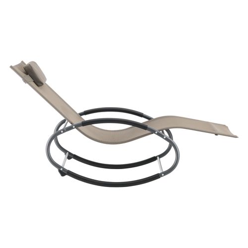 Lot De 2 Bains De Soleil à Bascule Almaluez Acier Textile Beige 03_0006423