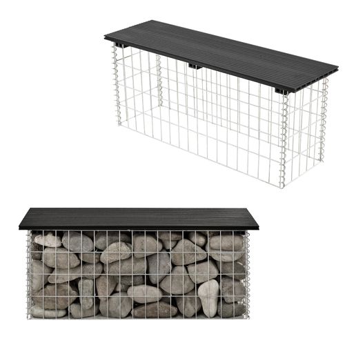 Banc De Jardin Gabion Noir 03_0006437