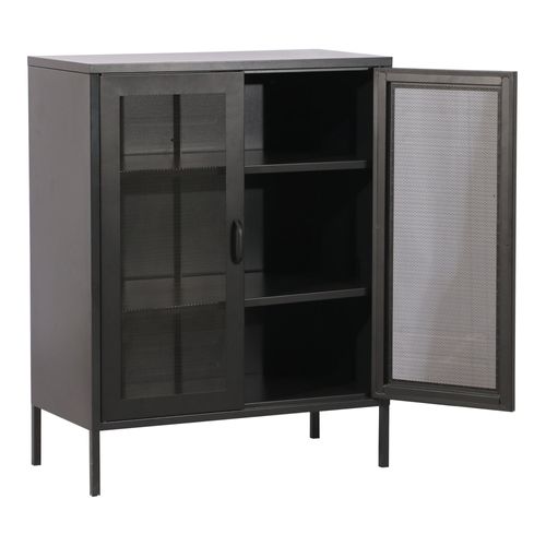 Buffet Métallique Acier 102 X 80 X 40 Cm Noir