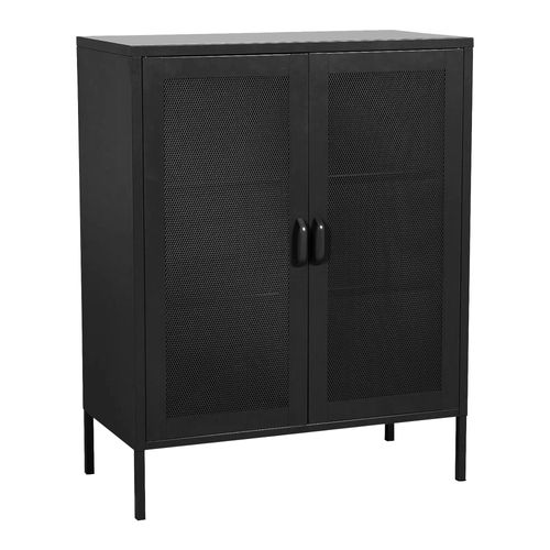 Buffet Métallique Acier 102 X 80 X 40 Cm Noir