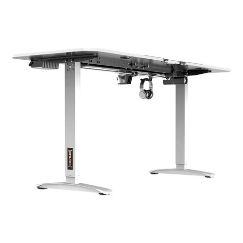 Bureau Poste De Travail Table Électrique à Hauteur Réglable 73 - 118 Cm En Forme De L