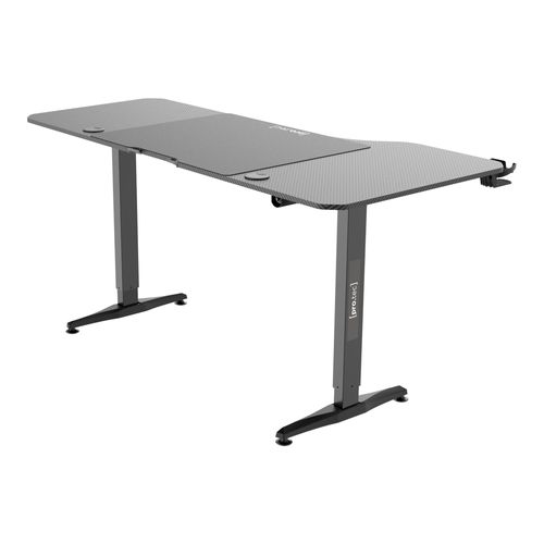 Bureau Poste De Travail Table Électrique à Hauteur Réglable 73 - 118 Cm En Forme De L