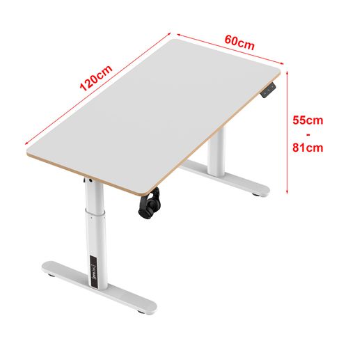 Bureau Poste De Travail Table Électrique à Hauteur Réglable Pour Enfants Ringe 120 X 60 Cm Blanc