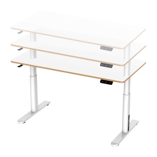 Bureau Poste De Travail Table Électrique à Hauteur Réglable Pour Enfants Ringe 120 X 60 Cm Blanc