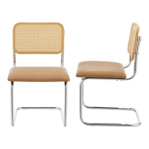 Lot De 2 Chaises De Salle à Manger 83 X 50 X 54 Cm Marron 03_0006725