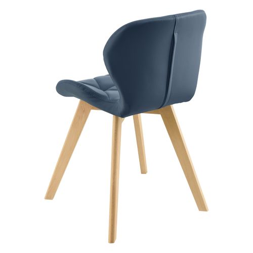 Lot De 2 Chaises Simili 81 X 57 X 49 Cm Bleu 03_0006757