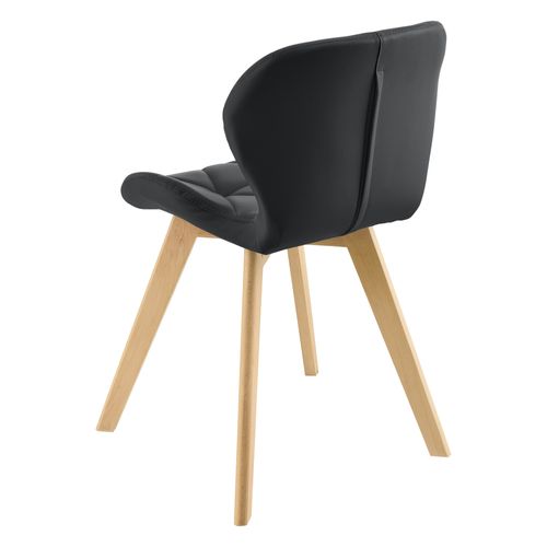 Lot De 2 Chaises Salle à Manger Simili 81 X 57 X 49 Cm Noir 03_0006759