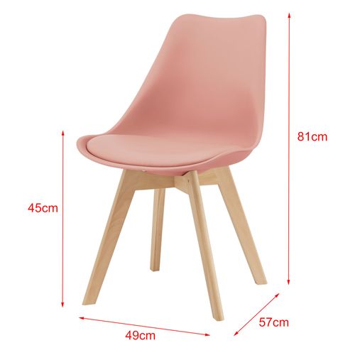 Lot De 6 Chaises De Salle à Manger Fläten Simili Hêtre Rose 03_0006783