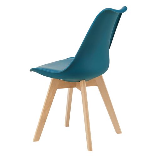 Lot De 6 Chaises De Salle à Manger Simili Hêtre Turquoise 03_0006784