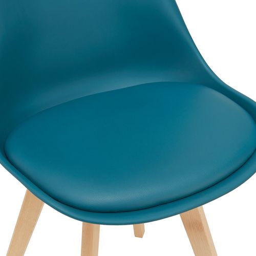 Lot De 6 Chaises De Salle à Manger Simili Hêtre Turquoise 03_0006784