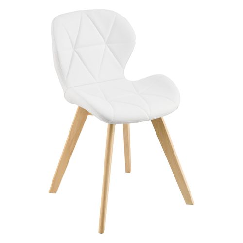 Lot De 6 Chaises Simili 81 X 57 X 49 Cm Blanc 03_0006790