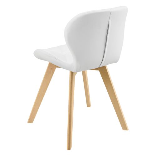 Lot De 6 Chaises Simili 81 X 57 X 49 Cm Blanc 03_0006790