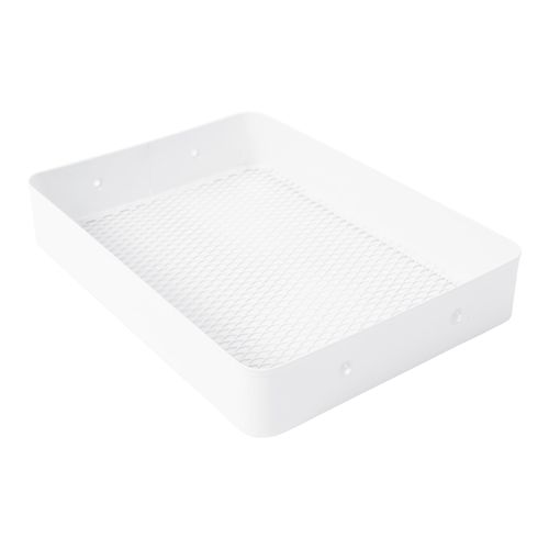 Chariot De Service à Roues 3 Paniers Acier 78,5 X 46 X 35 Cm Blanc 03_0006799