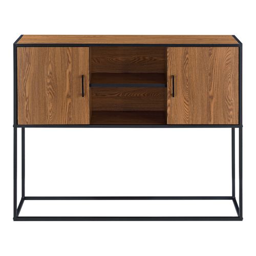 Commode Stylée Meuble De Rangement Pratique Design Motala 90 X 109 X 30 Cm Effet Bois