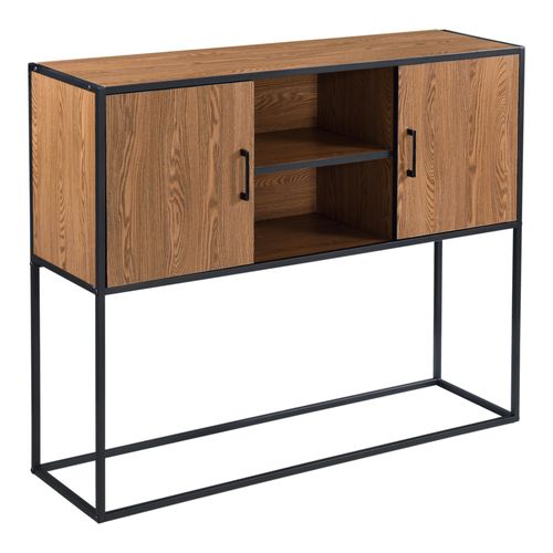 Commode Stylée Meuble De Rangement Pratique Design Motala 90 X 109 X 30 Cm Effet Bois