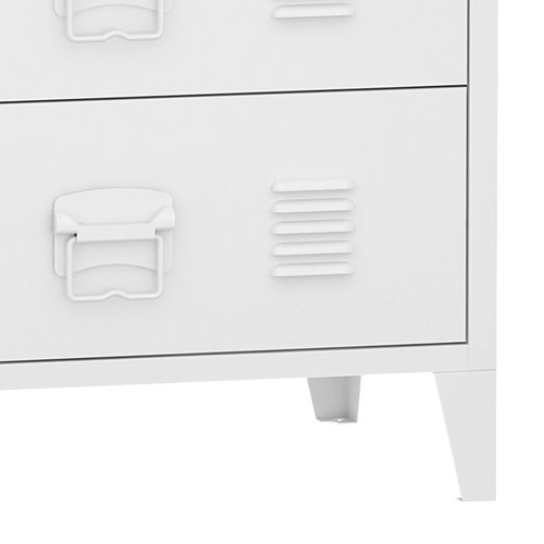 Commode Stylée Meuble De Rangement Pratique Métallique Hämeenlinna Avec 4 Tiroirs Aci