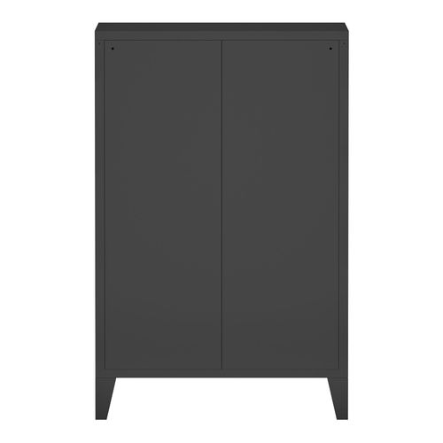 Commode Stylée Meuble De Rangement Pratique Métallique Avec 4 Tiroirs Acier 92 X 80 X