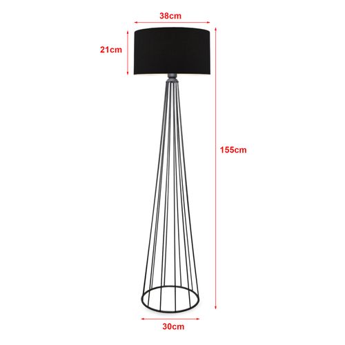 Lampadaire Lampe Lumière Luminaire Hauteur 155 Cm E27 Anthracite / Noir 03_0007288