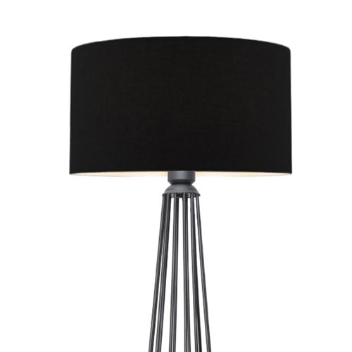 Lampadaire Lampe Lumière Luminaire Hauteur 155 Cm E27 Anthracite / Noir 03_0007288