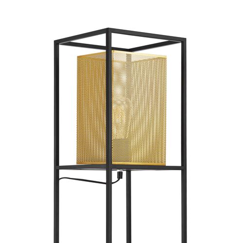Lampadaire Lampe Lumière Luminaire 123 X 22 X 22 Cm Noir Or 03_0007317