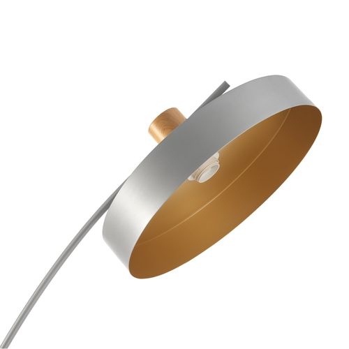 Lampadaire Lampe Lumière Luminaire Métal 159 X 75 X 35 Cm Gris 03_0007318