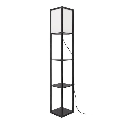 Lampadaire Lampe Lumière Luminaire Stapleford Avec Étagère E27 Hauteur 160 Cm Noir Bl