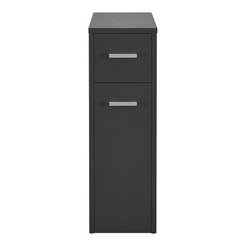 Meuble Bas De Salle De Bain à 2 Tiroirs Gris Foncé 03_0007663