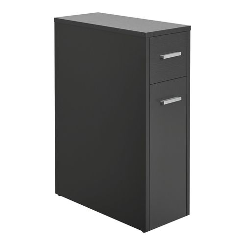 Meuble Bas De Salle De Bain à 2 Tiroirs Gris Foncé 03_0007663