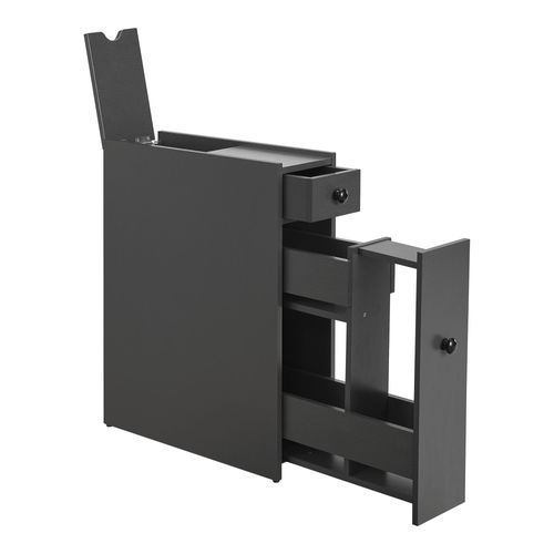 Meuble Bas De Salle De Bain à 2 Tiroirs 58 X 16 X 48 Cm Gris Foncé 03_0007665