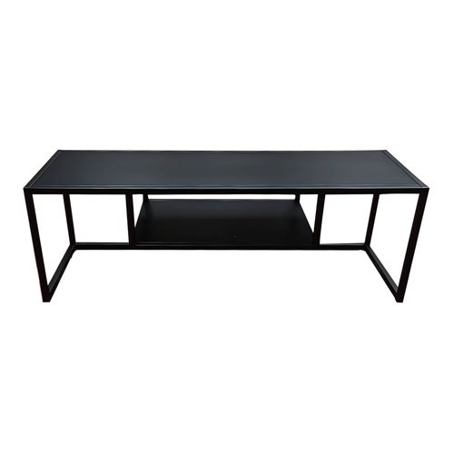 Meuble TV Industriel Intemporel 120 X 40 X 40 Cm Noir 03_0007763