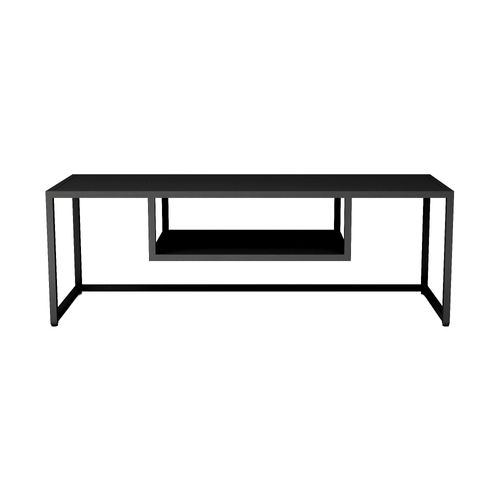 Meuble TV Industriel Intemporel 120 X 40 X 40 Cm Noir 03_0007763