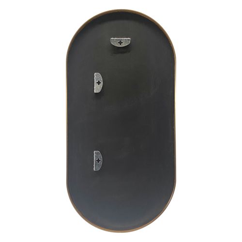 Miroir Mural Elliptique 40 X 80 Cm Doré 03_0007898