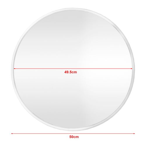 Miroir Mural Rond 50 Cm Blanc Mat 03_0007941