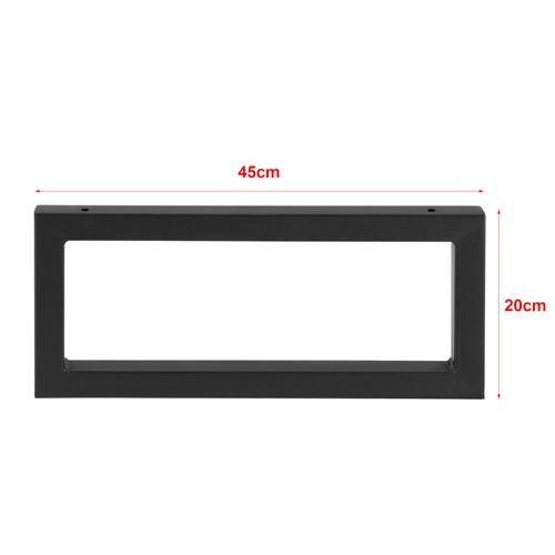 Lot De 2 Supports Muraux Diy En Acier 45 X 20 Cm Noir Mat 03_0008098