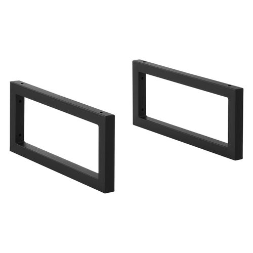 Lot De 2 Supports Muraux Diy En Acier 45 X 20 Cm Noir Mat 03_0008098