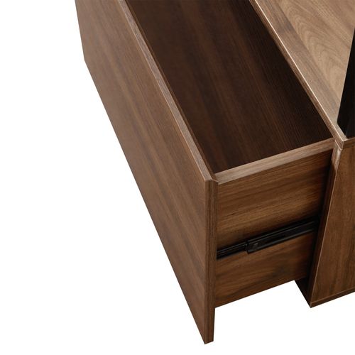 Portant à Vêtements Métal Mdf 180 X 120 X 40 Cm Noir Effet Noyer 03_0008130