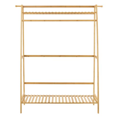 Portant à Vêtements 139 X 100 X 40 Cm Bambou 03_0008132