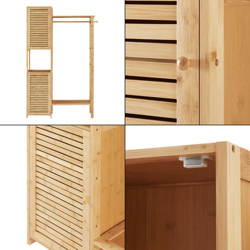 Portant à Vêtements Bambou 164 X 99 X 29 Cm Naturel 03_0008141