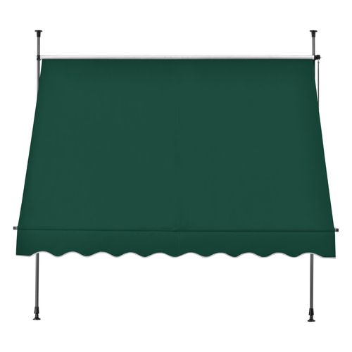 Store Banne Téléscopique Acier Polyester 300 X 120 X 200-300 Cm Vert Foncé 03_0008336