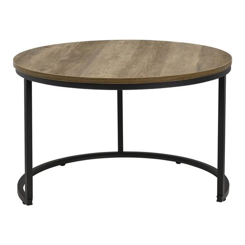 Set De 2 Tables Basses Rondes Gigognes Effet Bois 03_0008352